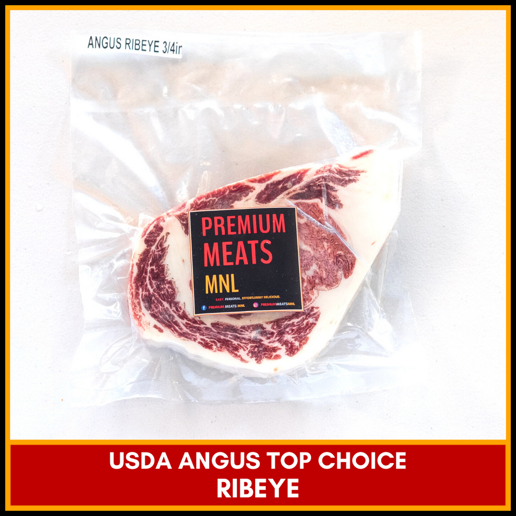 USDA Top Choice Angus Ribeye (3/4, 1.5, 2in. thick options)