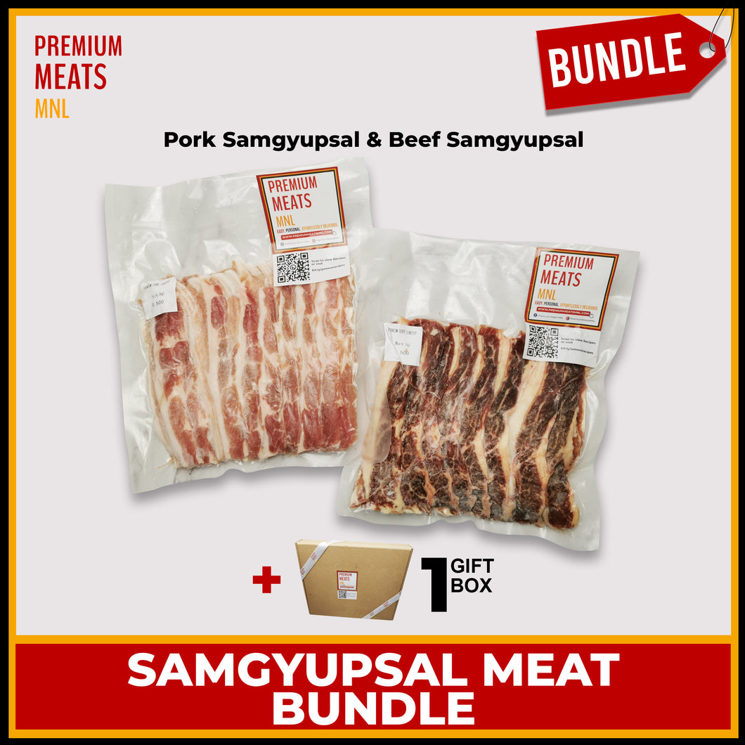 Samgyupsal Meat Bundle Set: Pork Samgyupsal & Beef Samgyupsal