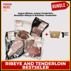 Ribeye and Tenderloin Bestsellers Set: Angus Ribeye, Angus Tenderloin, Brazilian Ribeye & Brazilian Tenderloin