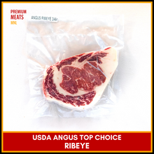 Load image into Gallery viewer, USDA Top Choice Angus Ribeye (3/4, 1.5, 2in. thick options)

