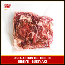 Load image into Gallery viewer, USDA Top Choice Angus Ribeye Sukiyaki Cut
